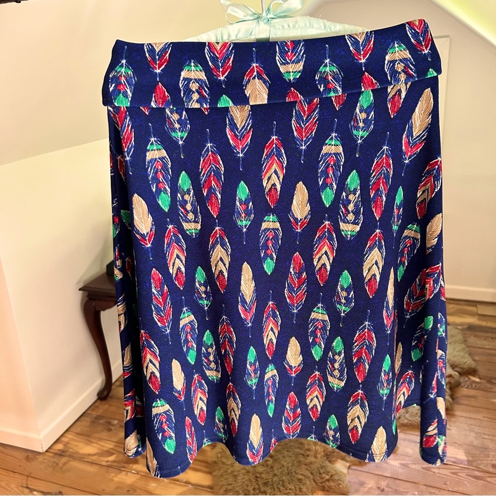 LULAROE Azure Feather Skirt